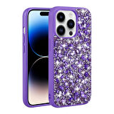 Vendas iPhone 14 Pro Max Uyumlu Linea Serisi Parlak Taşlı Tasarımlı Magic Fashion Kılıf