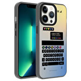 Vendas iPhone 13 Pro Uyumlu Dragon Serisi Parlak Desenli Fashion Hard Silikon Kılıf