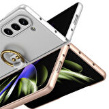 Vendas Samsung Galaxy Z Fold 5 Uyumlu Kıpta Serisi Yüzüklü Flips Sert Kapak