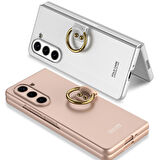 Vendas Samsung Galaxy Z Fold 5 Uyumlu Kıpta Serisi Yüzüklü Flips Sert Kapak