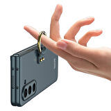 Vendas Samsung Galaxy Z Fold 5 Uyumlu Kıpta Serisi Yüzüklü Flips Sert Kapak