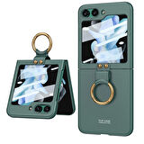 Vendas Samsung Galaxy Z Flip 5 Uyumlu Kıpta Yüzüklü Flip Sert Arka Kapak
