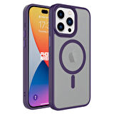 Vendas iPhone 15 Pro Max Uyumlu (15 Pro Max) Flet Serisi Mat Arka Yüzey Wireless Şarj Destekli Magsafe Kılıf