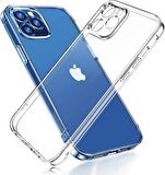 Vendas iPhone 15 Pro Max Uyumlu (15 Pro Max) Simple Serisi Kamera Korumalı Soft Şeffaf Silikon Kılıf + Seramik Nano Ekran Koruyucu