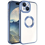 Vendas iPhone 15 Uyumlu Omega Serisi Kamera Korumalı Logo Gösteren Fit Silikon Kılıf