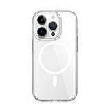 Vendas iPhone 15 Pro Max Uyumlu Victor Serisi Magsafe Şarj Özellikli Renkli Kamera Çerçeveli Şeffaf Silikon Kılıf