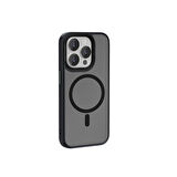 Vendas iPhone 15 Pro Max Uyumlu Felix Serisi Magsafe Şarj Özellikli Kamera Korumalı Mat Drop Magic Silikon Kılıf