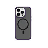 Vendas iPhone 15 Pro Max Uyumlu Felix Serisi Magsafe Şarj Özellikli Kamera Korumalı Mat Drop Magic Silikon Kılıf