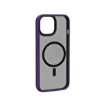 Vendas iPhone 15 Plus Uyumlu Felix Serisi Magsafe Şarj Özellikli Kamera Korumalı Mat Drop Magic Silikon Kılıf
