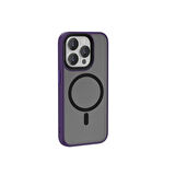 Vendas iPhone 15 Pro Uyumlu Felix Serisi Magsafe Şarj Özellikli Kamera Korumalı Mat Drop Magic Silikon Kılıf