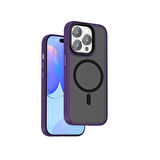 Vendas iPhone 15 Pro Uyumlu Felix Serisi Magsafe Şarj Özellikli Kamera Korumalı Mat Drop Magic Silikon Kılıf