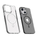 Vendas iPhone 15 Plus Uyumlu Lagent Serisi Sararma Yapmayan Metal Kamera Çıkıntılı Magsafe Destekli Metal Tuş Tasarımlı PC Kılıf
