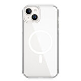 Vendas iPhone 15 Plus Uyumlu Sararma Yapmayan Magsafe Şarj Özellikli Şeffaf Kılıf