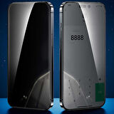 Vendas iPhone 14 Pro Uyumlu Oval Kenar Tasarımlı V-Bilvis Warrior Privacy Gizleyen Hayalet Ekran Koruyucu 2 Adet Set