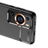 Vendas Huawei P60 Pro Uyumlu Deep Dizayn Auto Focus Tasarımlı Karbon Dizayn Kılıf