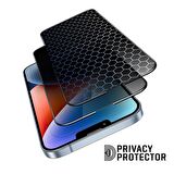 Vendas iPhone 13 Pro Uyumlu Privacy Bilvis Double Strong Tempered Glass Hayalet Cam Ekran Koruyucu
