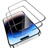 Vendas iPhone 14 Pro Max Uyumlu Oval Kenar Tasarımlı V-Bilvis Warrior Cam Ekran Koruyucu 2 Adet Set