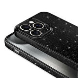 Vendas iPhone 15 Pro Uyumlu Koton Serisi Kamera Korumalı Simli Lüks Silikon Kılıf