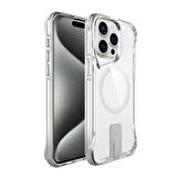 Vendas iPhone 15 Pro Uyumlu Door Serisi Magsafe Şarj Özellikli T-Max Standlı Silikon Kılıf