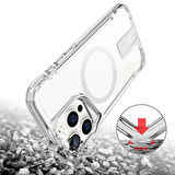 Vendas iPhone 15 Pro Uyumlu Door Serisi Magsafe Şarj Özellikli T-Max Standlı Silikon Kılıf