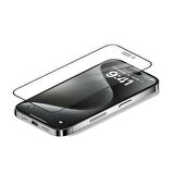 Vendas iPhone 15 Plus Uyumlu Anti-Dust Warrior 9D Full Cover Temperli Cam Ekran Koruyucu