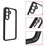 Vendas Samsung S24 Plus Uyumlu Roll Serisi Kamera Korumalı Şeffaf Arka Yüzey New Roll Kılıf