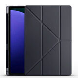 Vendas Samsung Galaxy Tab S9 Ultra Kılıf Zore Tri Folding Kalem Bölmeli Standlı Kılıf