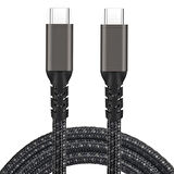 Vendas Zore 2.Jenerasyon Type-C to Type-C USB3.2 PD Data Kablosu 100W 20Gbps 4K@60Hz 3 Metre
