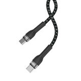 Vendas Shira Serisi Maksimum 100W Destekli Type-C to Type-C PD Zore Data Ve Şarj Kablosu 0.5cm