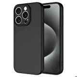 Vendas iPhone 15 Pro Max Uyumlu Kılıf Lansman Serisi Kadife İç Yüzeyli Yumuşak Dokulu Silikon Kapak