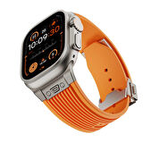 Vendas Apple Watch 7 45mm Zore KRD-113 Spor Görünümlü Silikon Kordon ( Saat DEĞİLDİR )