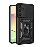 Vendas Samsung Galaxy A15 Kılıf Magnetik Standlı Kamera Korumalı Zore Sürgülü Vega Kapak
