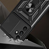 Vendas Samsung Galaxy A15 Kılıf Magnetik Standlı Kamera Korumalı Zore Sürgülü Vega Kapak