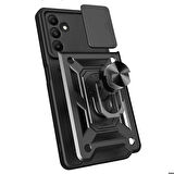 Vendas Samsung Galaxy A15 Kılıf Magnetik Standlı Kamera Korumalı Zore Sürgülü Vega Kapak