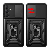 Vendas Samsung Galaxy A55 Kılıf Magnetik Standlı Kamera Korumalı Zore Sürgülü Vega Kapak