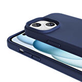 Vendas iPhone 14 Kılıf Magsafe Şarj Özellikli Sıvı Teknolojili Silinebilir Sert Zore Kivi Kapak