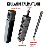 46 in 1 Hassas Tornavida Seti Manyetik Taşınabilir Telefon Pc Tamir Kiti S2 Çelik PH SL Torx Hex