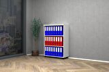 VENA Raflı Ofis Dosya Dolabı 80x35x115 Beyaz