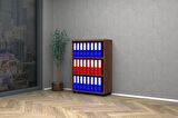 VENA Raflı Ofis Dosya Dolabı 80x35x115 Erik