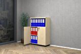 VENA Yarım Kapak Ofis Dosya Dolabı 80x35x115 Akçaağaç