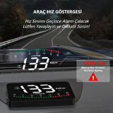 HUD Head-Up Display OBD Hız Göstergesi Dijital Ekranlı Araç Göstergesi Hız Voltaj Yağ Sıcaklığı