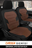 Mitsubishi Outlander  Uyumlu 5 KOLTUK TAM SET CARUSA SERİSİ TAM SET TAY TÜYÜ OTO KOLTUK KILIFI TABA