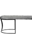 Viego Siyah Bench Puf,Metal