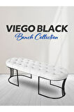 Viego Siyah Bench Puf,Metal