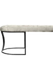 Viego Siyah Bench Puf,Metal