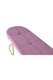 Viego Gold Exclusive Bench Lüks Metal Gold Ayak, Chester Model Yatak Ucu Pembe Puf