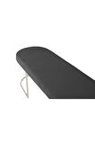 Viego Silver Smooth Bench Lüks Metal Gümüş Ayak, Chester Model Yatak Ucu Gri Puf