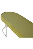 Viego Silver Striped Bench Lüks Metal Gümüş Ayak, Chester Model Yatak Ucu Hardal Puf
