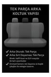 Renault Symbol Joy 2013-2020 Bütün Arka Sırt Oturak Uyumlu Vira GrindElegance Gri Koltuk Kılıfı