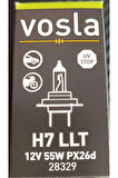 VOSLA H7 12V 55W HALOGEN FAR AMPÜLÜ LONGLİFE (UZUN ÖMÜRLÜ SARSINTIYA KARŞI DAYANIKLI)
